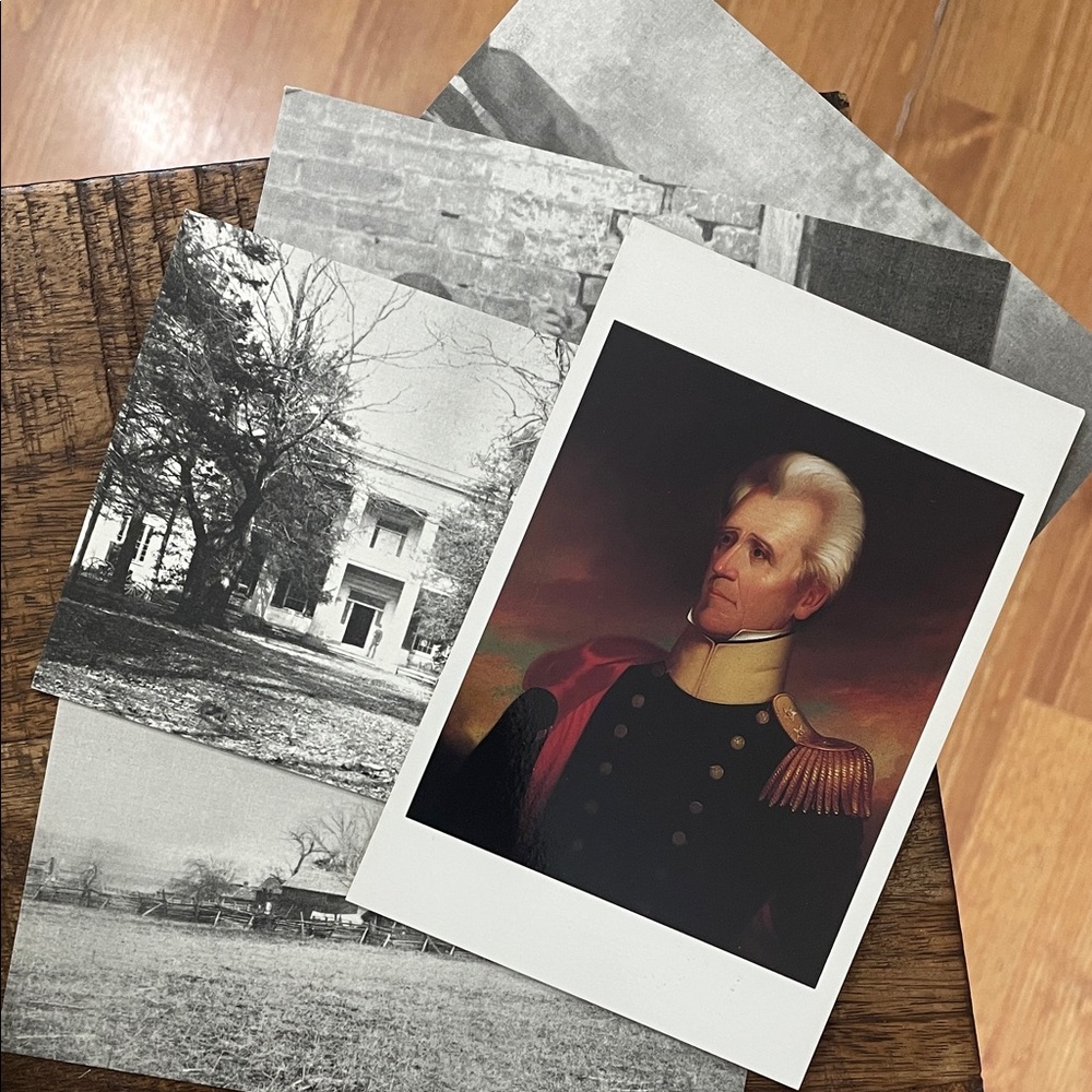 Book/Novel -Andrew Jackson and Rachel Jackson Paperback book and 5 post cards